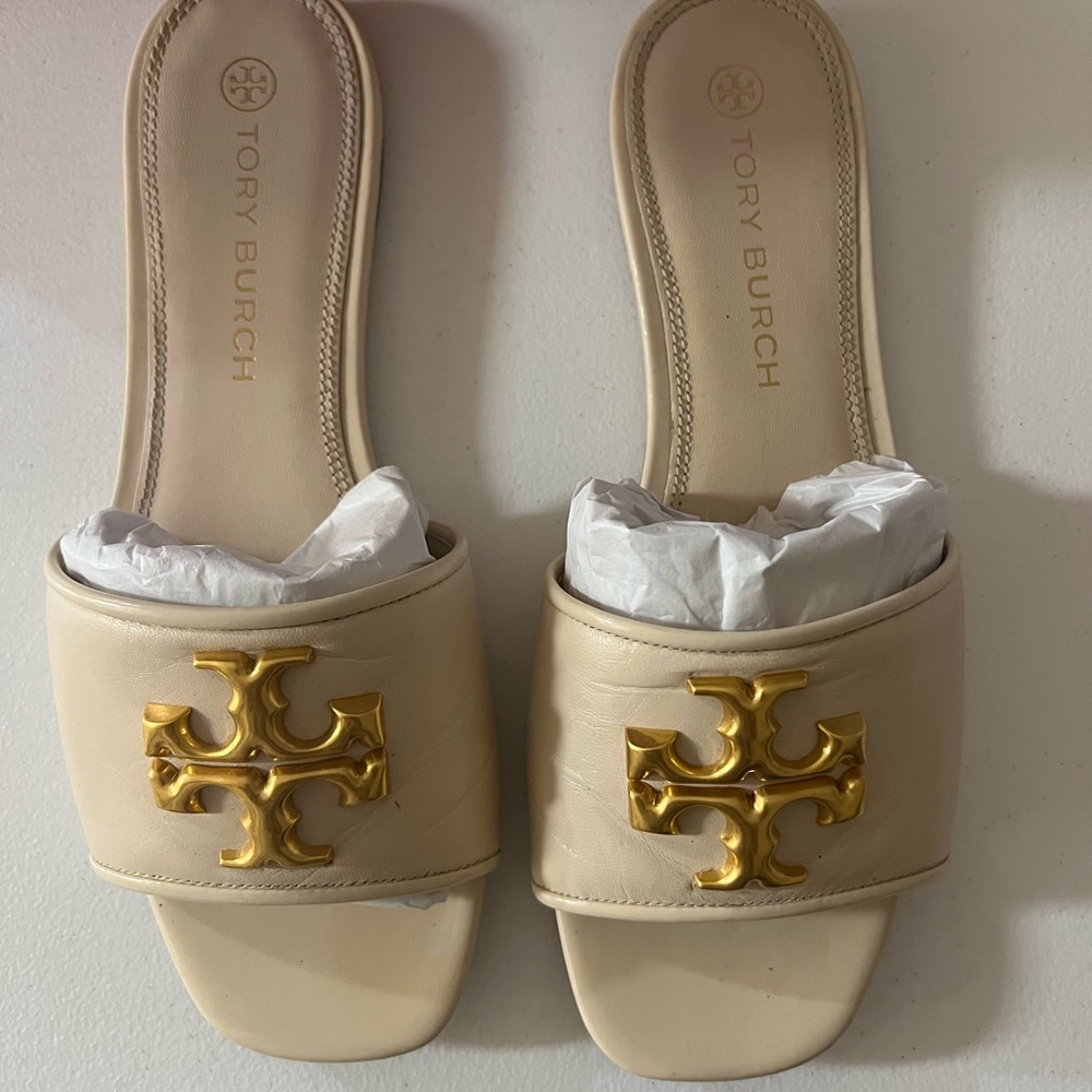 Tory Burch Women's Cream Slide Sandals
